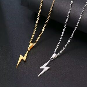 Stainless Steel Necklace Lightning Necklaces For Women or Men